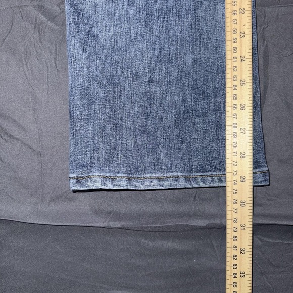 Wrangler Retro Jeans Mens 30x30 Blue Slim Boot Bootcut Stretch Denim Distressed - Picture 8 of 11